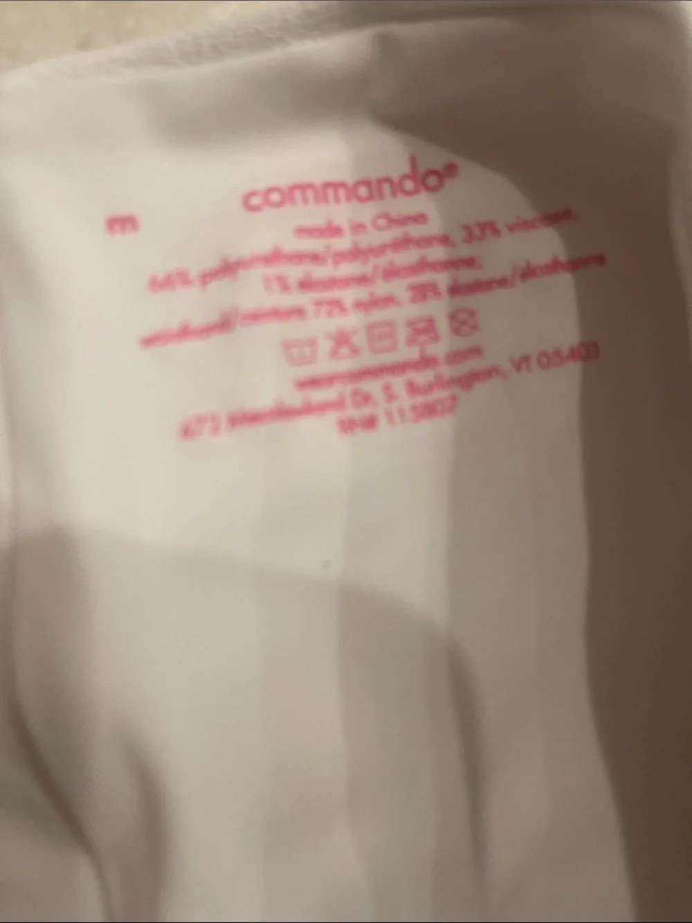Commando white faux leather leggings size small